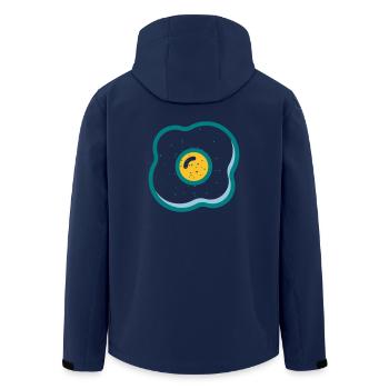 Spiegelei - Recycelte Männer Softshell-Jacke von Stanley/Stella - Navy - Hinten - AI Model Male 185 light (185cm)