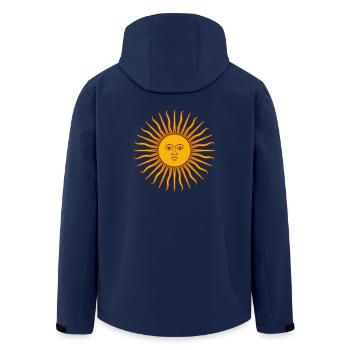 Sonne - Recycelte Männer Softshell-Jacke von Stanley/Stella - Navy - Hinten - AI Model Male 185 light (185cm)