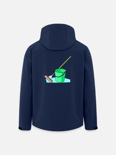 putzen cleaning putzfrau broom wischmop53 - Recycelte Männer Softshell-Jacke von Stanley/Stella - Navy