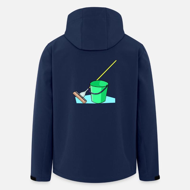 putzen cleaning putzfrau broom wischmop53 - Recycelte Männer Softshell-Jacke von Stanley/Stella - Navy