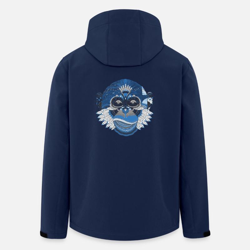 Abstrakter Affe Geschenk Geschenkidee - Recycelte Männer Softshell-Jacke von Stanley/Stella - Navy