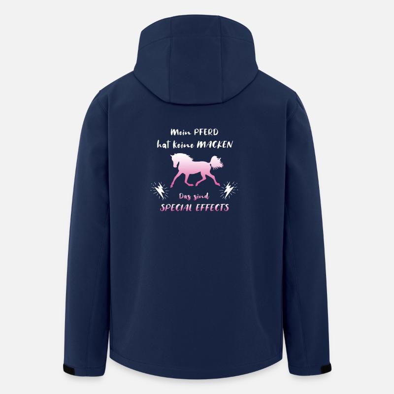 Pferd Spruch Lustig Reiten Reiterferien Geschenk - Recycelte Männer Softshell-Jacke von Stanley/Stella - Navy