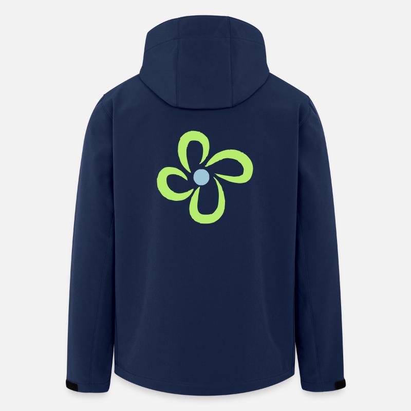 Blume - Recycelte Männer Softshell-Jacke von Stanley/Stella - Navy
