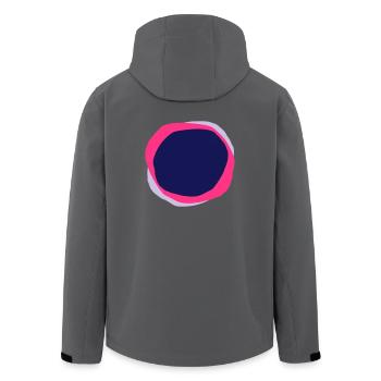 cercles psychédéliques - Veste softshell homme en polyester recyclé Stanley/Stella - charbon - Dos - AI Model Male 185 light (185cm)