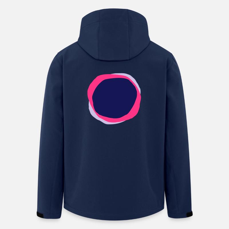 Psychedelic Circles - Men’s Recycled Softshell Jacket by Stanley/Stella - navy