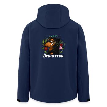 Beauceron happiness - Men’s Recycled Softshell Jacket by Stanley/Stella - navy - Back - AI Model Male 185 light (185cm)