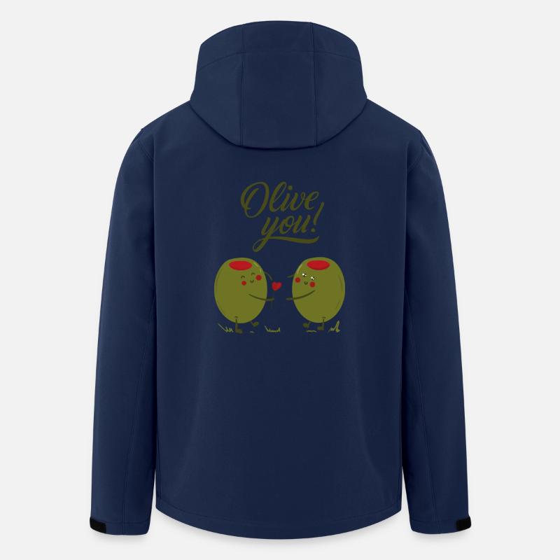 Olive you - Liebeserklärung - Partnerschaft - Recycelte Männer Softshell-Jacke von Stanley/Stella - Navy