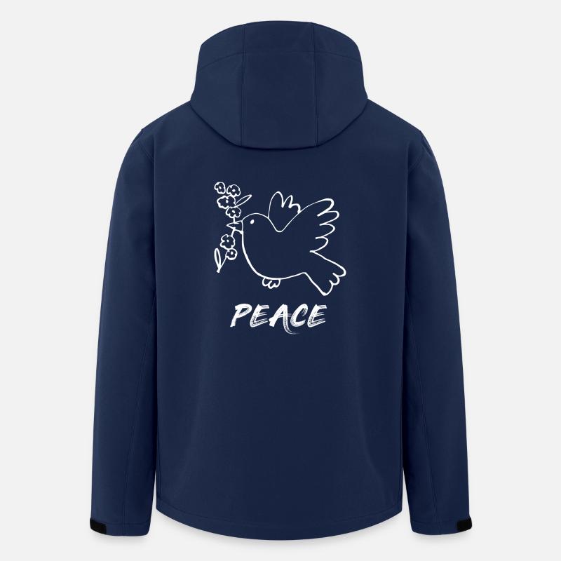 Peace / Peace / Peace Dove - Men’s Recycled Softshell Jacket by Stanley/Stella - navy