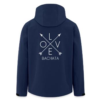 AMOUR Bachata - blanc - Veste softshell homme en polyester recyclé Stanley/Stella - marine - Dos - AI Model Male 185 light (185cm)