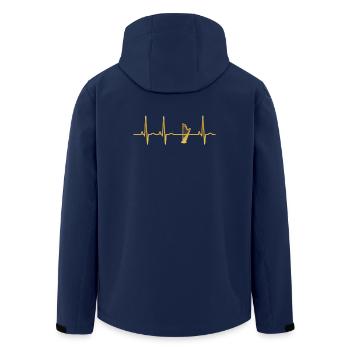 evolution ekg heartbeat harfe harp - Recycelte Männer Softshell-Jacke von Stanley/Stella - Navy - Hinten - AI Model Male 185 light (185cm)