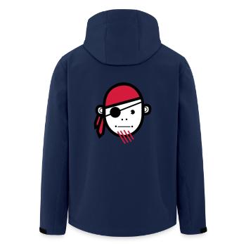 Pirate | pirates | pirates | boucaniers | marin - Veste softshell homme en polyester recyclé Stanley/Stella - marine - Dos - AI Model Male 185 light (185cm)