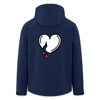 blutige Liebe - Recycelte Männer Softshell-Jacke von Stanley/Stella - Navy - Hinten - AI Model Male 185 light (185cm)