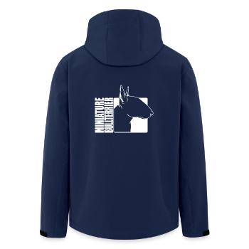 Miniature Bullterrier Profil Hund Hunde Wilsigns - Recycelte Männer Softshell-Jacke von Stanley/Stella - Navy - Hinten - AI Model Male 185 light (185cm)