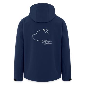 STAFFORDSHIRE BULLTERRIER Profil Hunde Wilsigns - Recycelte Männer Softshell-Jacke von Stanley/Stella - Navy - Hinten - AI Model Male 185 light (185cm)