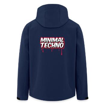 MINIMAL TECHNO - Men’s Recycled Softshell Jacket by Stanley/Stella - navy - Back - AI Model Male 185 light (185cm)