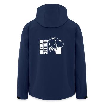 Gordon Setter Profile Dogs Dog Wilsigns - Men’s Recycled Softshell Jacket by Stanley/Stella - navy - Back - AI Model Male 185 light (185cm)