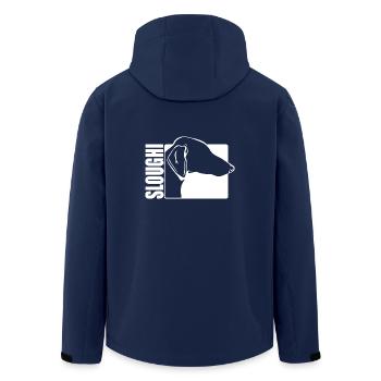 Sloughi Profile Dogs Dog Greyhounds Wilsigns - Men’s Recycled Softshell Jacket by Stanley/Stella - navy - Back - AI Model Male 185 light (185cm)