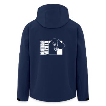 Drahthaar Vizsla Profil Hund Hunde Wilsigns - Recycelte Männer Softshell-Jacke von Stanley/Stella - Navy - Hinten - AI Model Male 185 light (185cm)