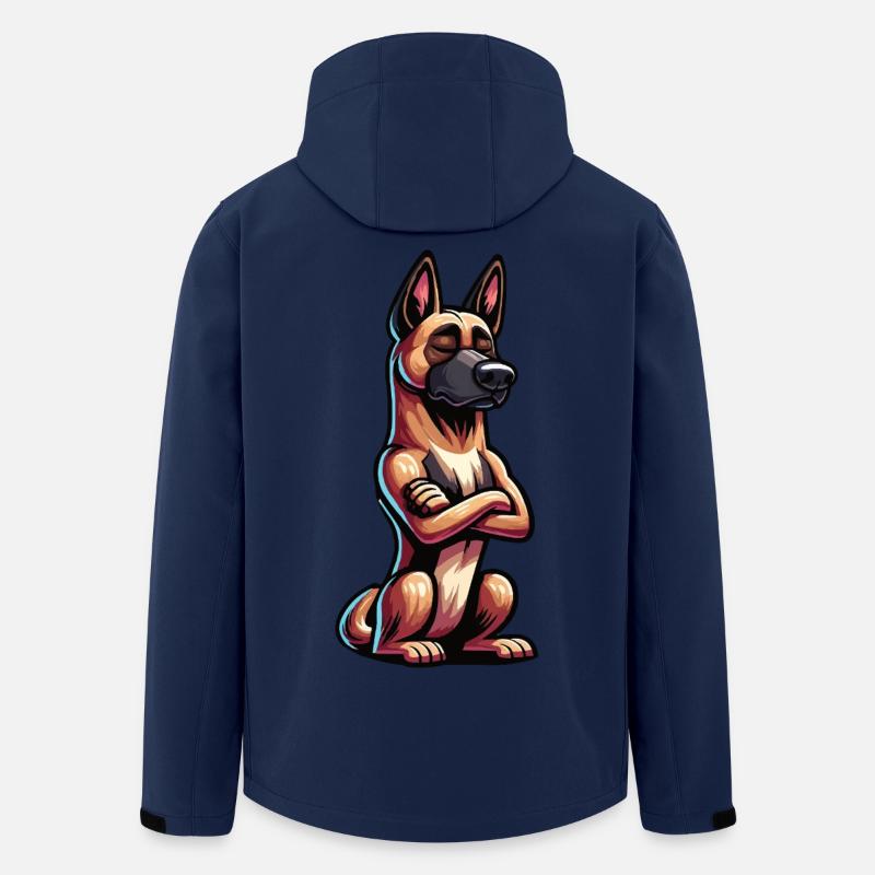 Malinois Belgischer Schäferhund Malinoisbesitzer - Recycelte Männer Softshell-Jacke von Stanley/Stella - Navy