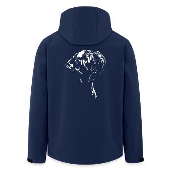 Bullmastiff Silhouette Dog Dog Wilsigns - Men’s Recycled Softshell Jacket by Stanley/Stella - navy - Back - AI Model Male 185 light (185cm)
