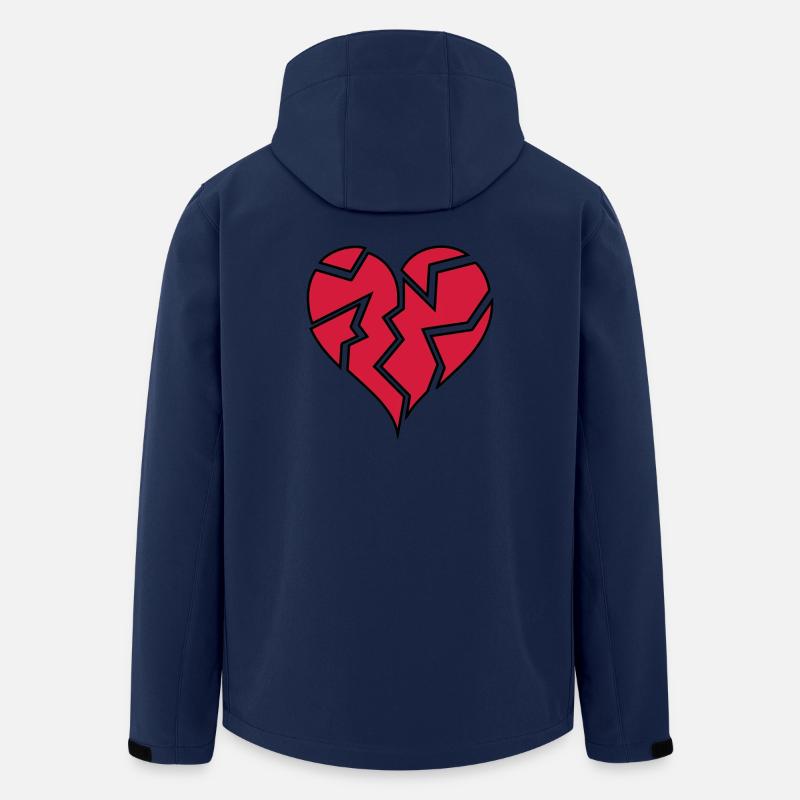 HEARTBROKEN <3 - Men’s Recycled Softshell Jacket by Stanley/Stella - navy