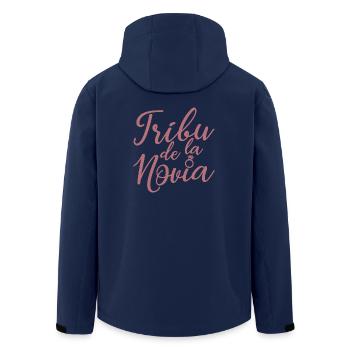 Tribu de la Novia Bride's Tribe Bridesmaid Wedding - Men’s Recycled Softshell Jacket by Stanley/Stella - navy - Back - AI Model Male 185 light (185cm)