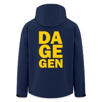 Dagegen - Recycelte Männer Softshell-Jacke von Stanley/Stella - Navy - Hinten - AI Model Male 185 light (185cm)