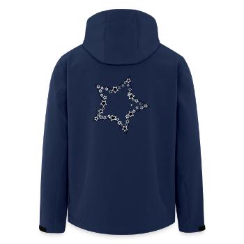 Sterne im Stern - Recycelte Männer Softshell-Jacke von Stanley/Stella - Navy - Hinten - AI Model Male 185 light (185cm)