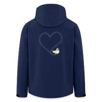 Chicken Huhn - Recycelte Männer Softshell-Jacke von Stanley/Stella - Navy - Hinten - AI Model Male 185 light (185cm)