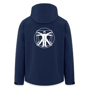 Hockey Hockeyspieler Eishockey Geschenk - Recycelte Männer Softshell-Jacke von Stanley/Stella - Navy - Hinten - AI Model Male 185 light (185cm)