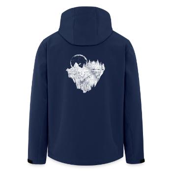 Gift rock mountain forest hipster moon nature - Men’s Recycled Softshell Jacket by Stanley/Stella - navy - Back - AI Model Male 185 light (185cm)