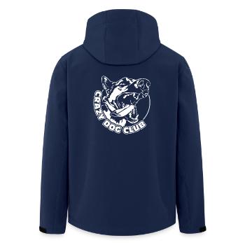 CRAZY DOG CLUB funny dog motif dog sport - Men’s Recycled Softshell Jacket by Stanley/Stella - navy - Back - AI Model Male 185 light (185cm)