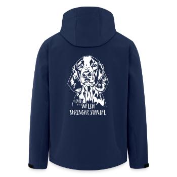 Aimé par un chien gallois Springer Spaniel Wilsigns - Veste softshell homme en polyester recyclé Stanley/Stella - marine - Dos - AI Model Male 185 light (185cm)