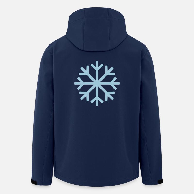 flocon de neige 2 - Veste softshell homme en polyester recyclé Stanley/Stella - marine