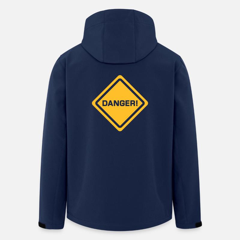 sign danger - Recycelte Männer Softshell-Jacke von Stanley/Stella - Navy