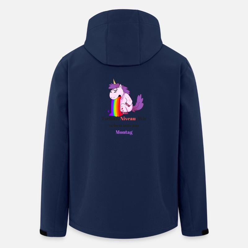 Einhorn Comic Sprüche Design - Recycelte Männer Softshell-Jacke von Stanley/Stella - Navy