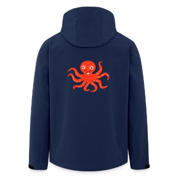 Kraken - Men’s Recycled Softshell Jacket by Stanley/Stella - navy - Back - AI Model Male 185 light (185cm)
