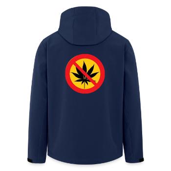 Cannabis Marihuana Weed Verboten Contra NEIN - Recycelte Männer Softshell-Jacke von Stanley/Stella - Navy - Hinten - AI Model Male 185 light (185cm)
