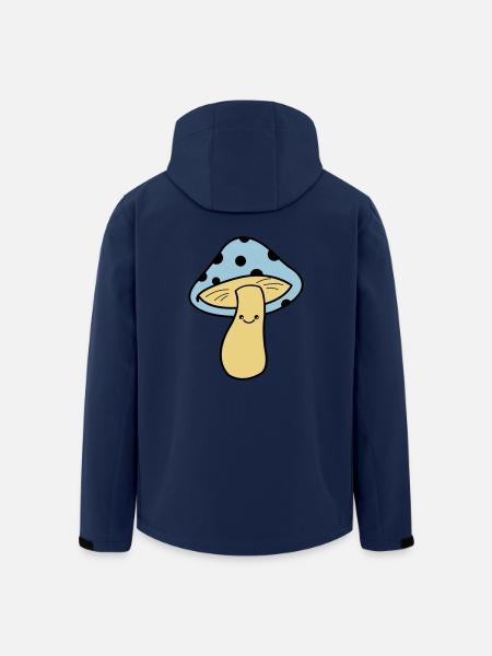 mushroom comic - Men’s Recycled Softshell Jacket by Stanley/Stella - navy