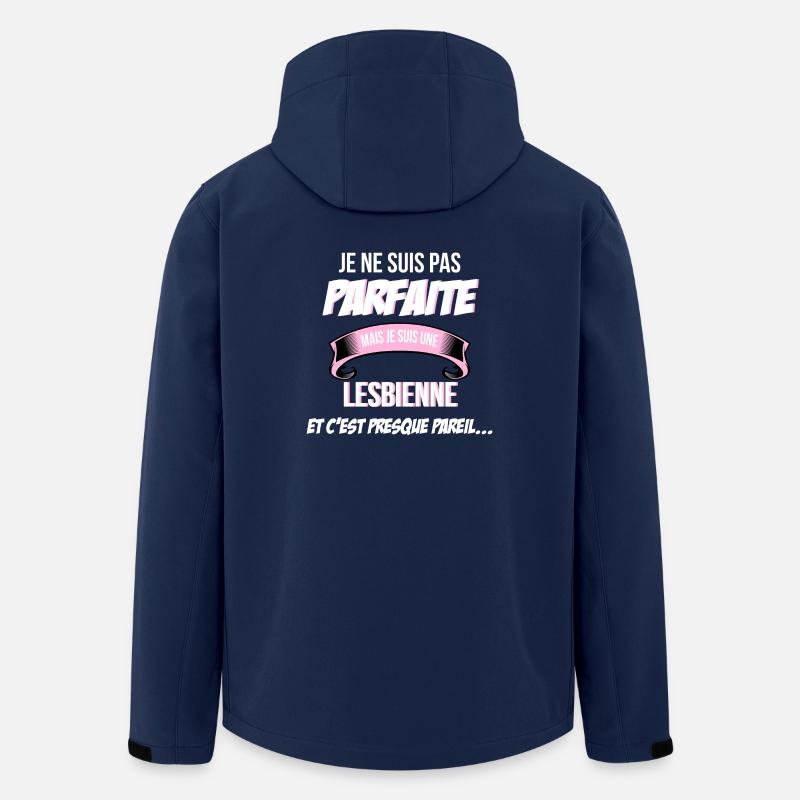 lesbienne cadeau humour - Veste softshell homme en polyester recyclé Stanley/Stella - marine