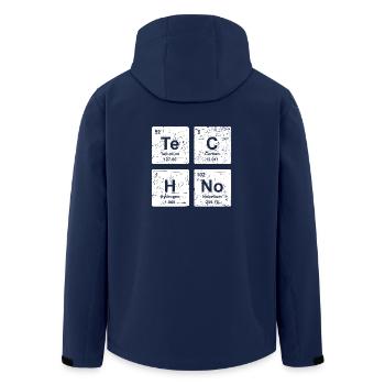 Techno - lustiges Chemie Shirt - Elemente vintage - Recycelte Männer Softshell-Jacke von Stanley/Stella - Navy - Hinten - AI Model Male 185 light (185cm)
