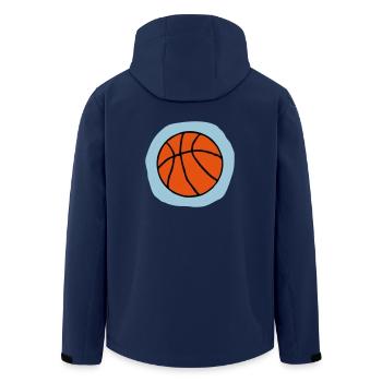 Basketball gift - Men’s Recycled Softshell Jacket by Stanley/Stella - navy - Back - AI Model Male 185 light (185cm)