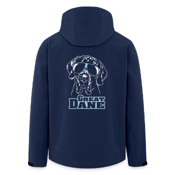 GREAT DANE cool - Men’s Recycled Softshell Jacket by Stanley/Stella - navy - Back - AI Model Male 185 light (185cm)