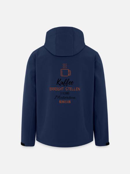 Kaffee Motivation Lustig Büro Geschenk Idee - Recycelte Männer Softshell-Jacke von Stanley/Stella - Navy