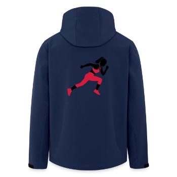 sprinter - Men’s Recycled Softshell Jacket by Stanley/Stella - navy - Back - AI Model Male 185 light (185cm)