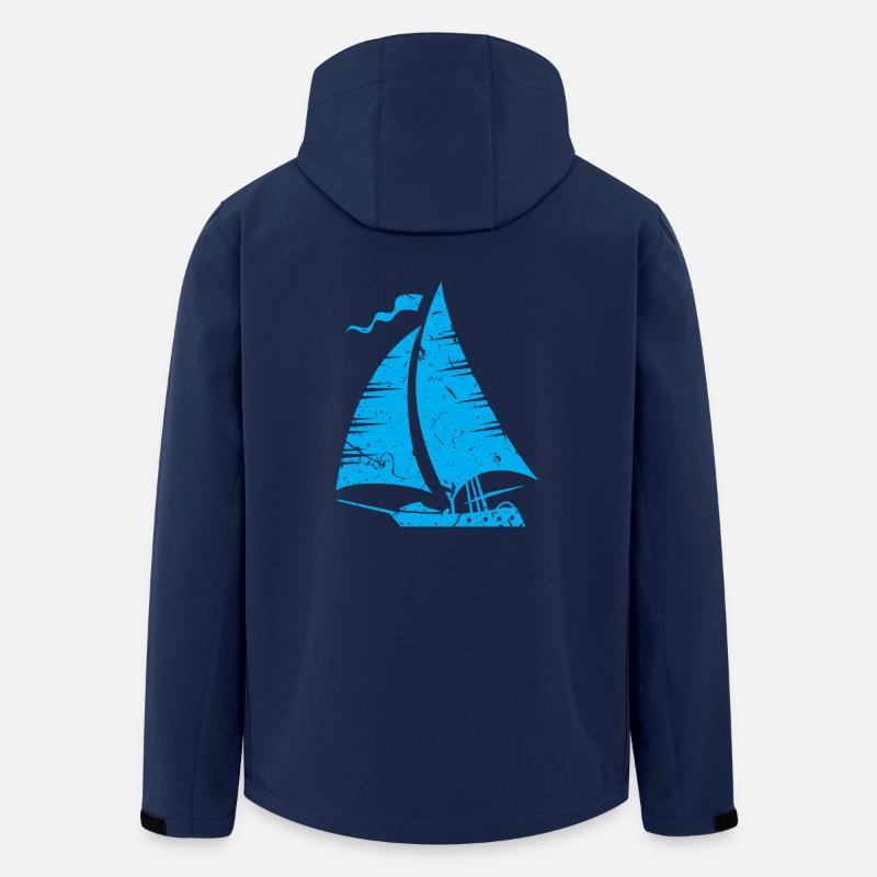 segeln Segelboot Design blau - Recycelte Männer Softshell-Jacke von Stanley/Stella - Navy