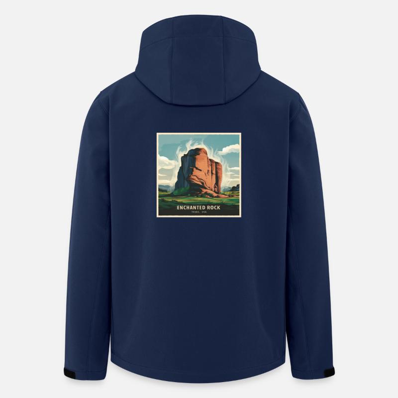 Enchanted Rock Texas Berge Landschaft - Recycelte Männer Softshell-Jacke von Stanley/Stella - Navy