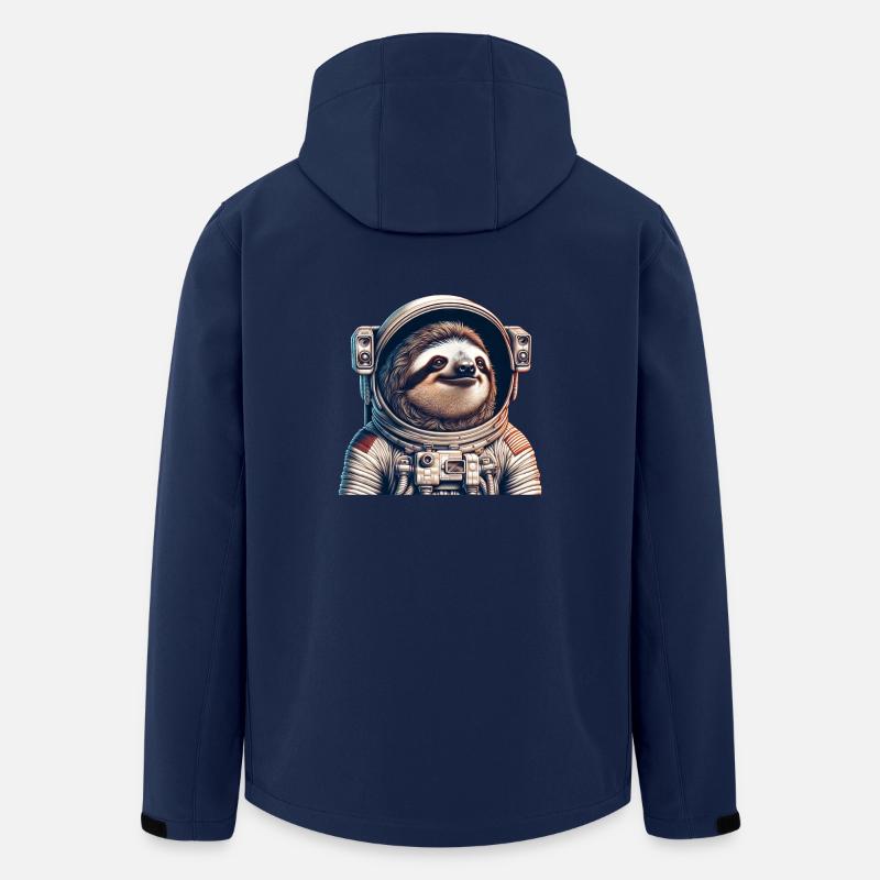 Nachdenkliches Faultier Astronaut - Recycelte Männer Softshell-Jacke von Stanley/Stella - Navy
