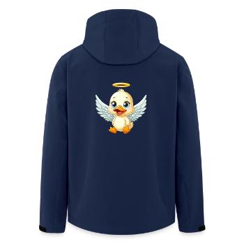 Cute duck angel with wings - Men’s Recycled Softshell Jacket by Stanley/Stella - navy - Back - AI Model Male 185 light (185cm)