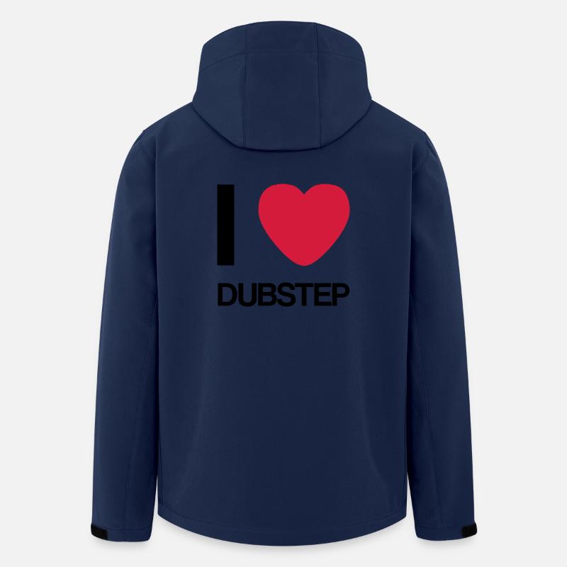 J'AIME idée cadeau Dubstep- - Veste softshell homme en polyester recyclé Stanley/Stella - marine
